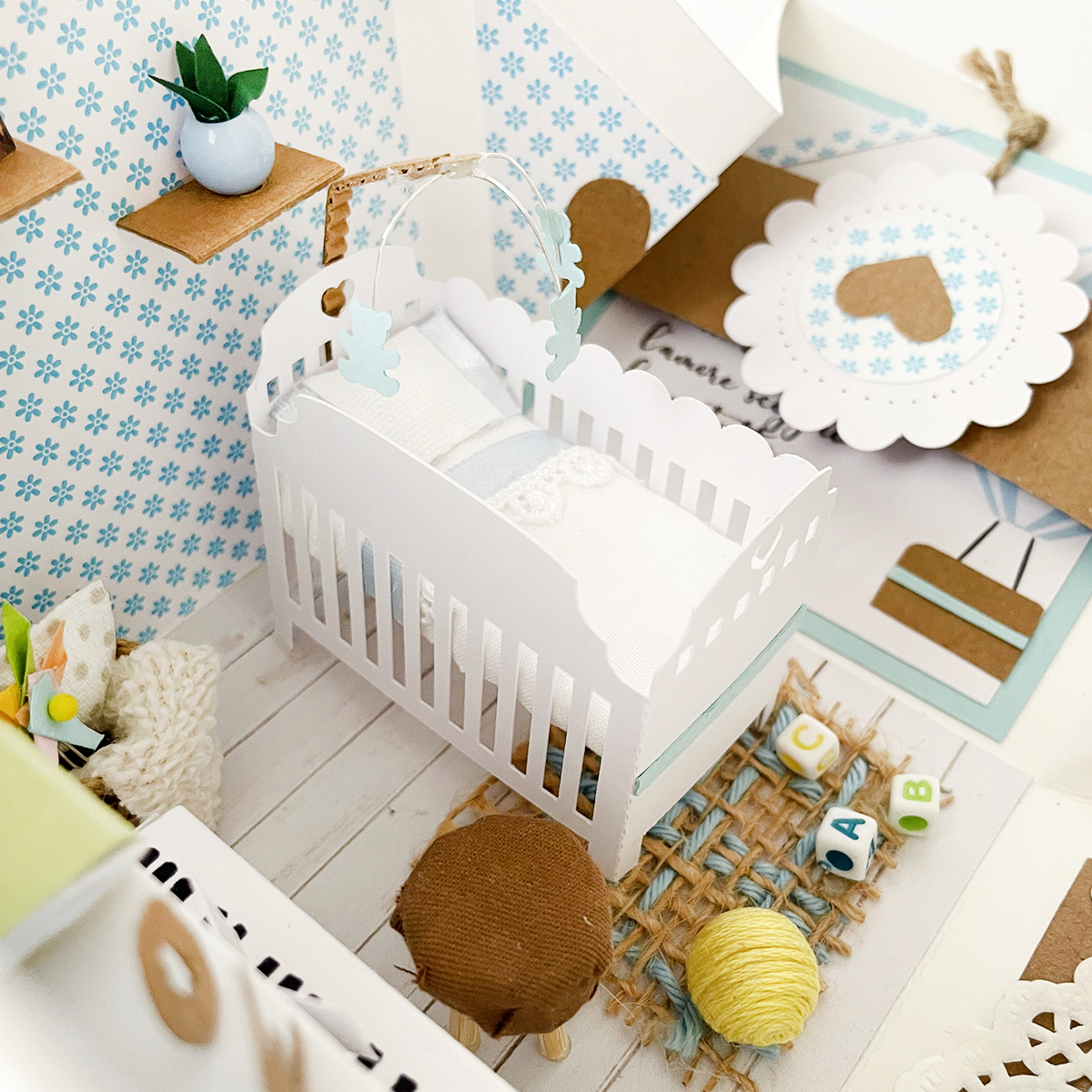 Explosion box Baby born Cielodicarta