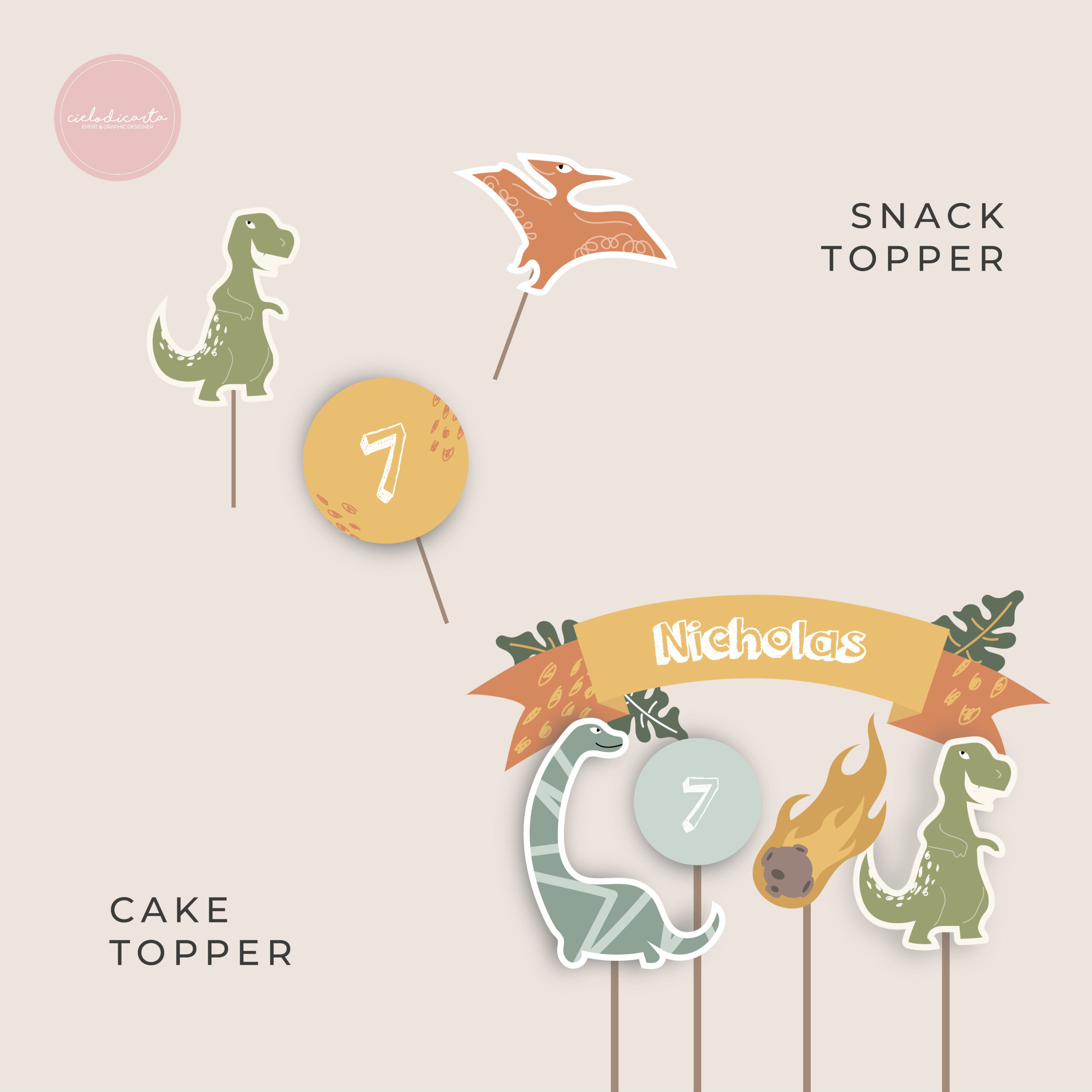 Party kit digitale "Dino's Party" - immagine 3