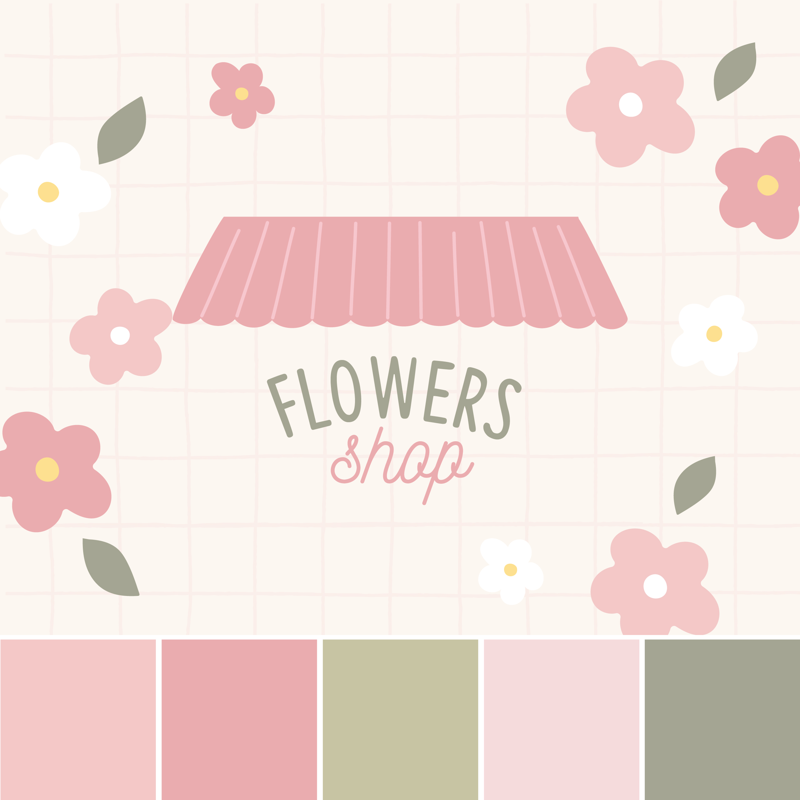 Party kit "Flowers shop"